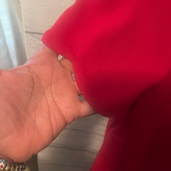 Anne Klein Red Flutter Sleeve Sheath Dress - Picture 2 of 4